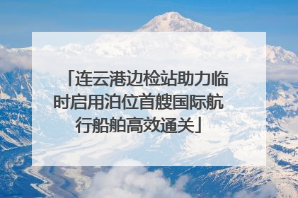 连云港边检站助力临时启用泊位首艘国际航行船舶高效通关