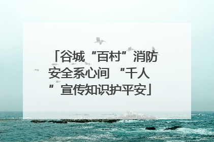 谷城“百村”消防安全系心间 “千人”宣传知识护平安