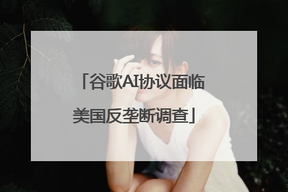 谷歌AI协议面临美国反垄断调查