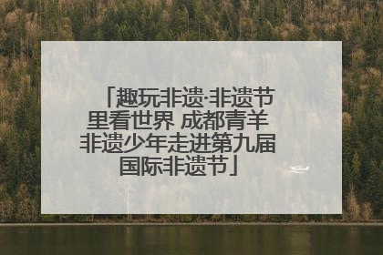 趣玩非遗·非遗节里看世界 成都青羊非遗少年走进第九届国际非遗节