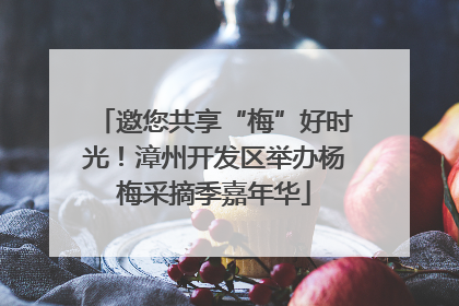 邀您共享“梅”好时光！漳州开发区举办杨梅采摘季嘉年华