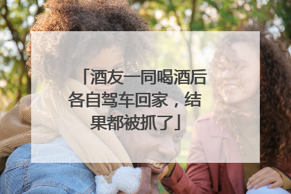 酒友一同喝酒后各自驾车回家，结果都被抓了