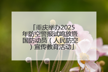 重庆举办2025年防空警报试鸣放暨国防动员（人民防空）宣传教育活动