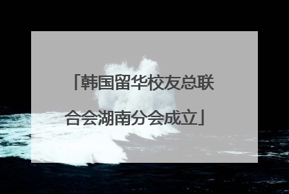 韩国留华校友总联合会湖南分会成立