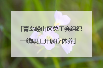 青岛崂山区总工会组织一线职工开展疗休养