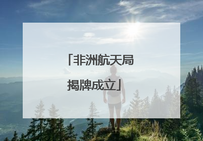 非洲航天局揭牌成立