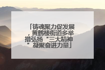 铸魂聚力促发展，黄鹤楼街道多举措弘扬“三大精神”凝聚奋进力量