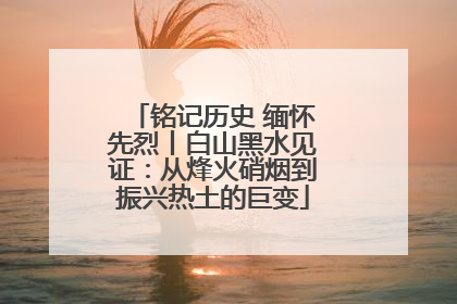 铭记历史 缅怀先烈丨白山黑水见证：从烽火硝烟到振兴热土的巨变