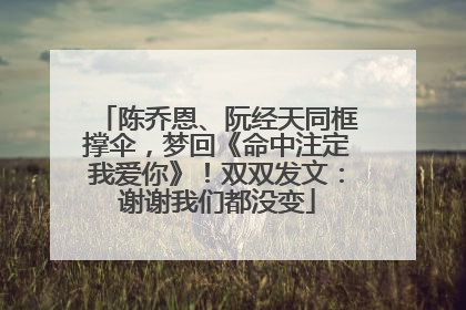 陈乔恩、阮经天同框撑伞，梦回《命中注定我爱你》！双双发文：谢谢我们都没变