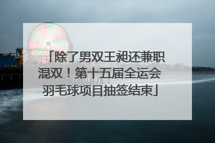 除了男双王昶还兼职混双！第十五届全运会羽毛球项目抽签结束