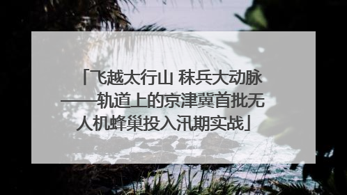 飞越太行山 秣兵大动脉——轨道上的京津冀首批无人机蜂巢投入汛期实战