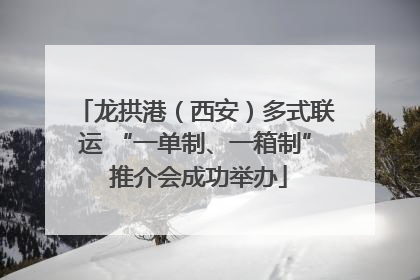 龙拱港（西安）多式联运 “一单制、一箱制” 推介会成功举办