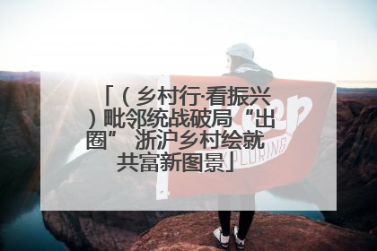 （乡村行·看振兴）毗邻统战破局“出圈” 浙沪乡村绘就共富新图景