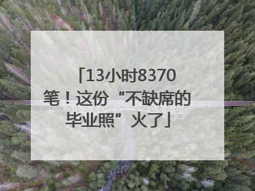 13小时8370笔！这份“不缺席的毕业照”火了