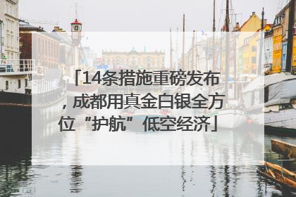 14条措施重磅发布，成都用真金白银全方位“护航”低空经济