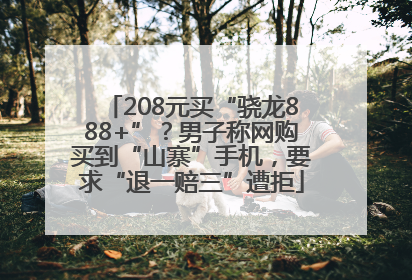 208元买“骁龙888+”？男子称网购买到“山寨”手机，要求“退一赔三”遭拒
