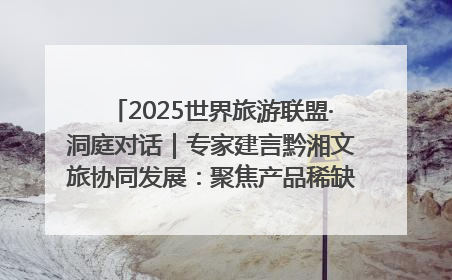 2025世界旅游联盟·洞庭对话｜专家建言黔湘文旅协同发展：聚焦产品稀缺性 深化区域经验共享