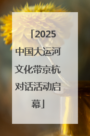 2025中国大运河文化带京杭对话活动启幕