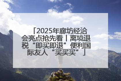 2025年廊坊经洽会亮点抢先看丨离境退税“即买即退”便利国际友人“买买买”