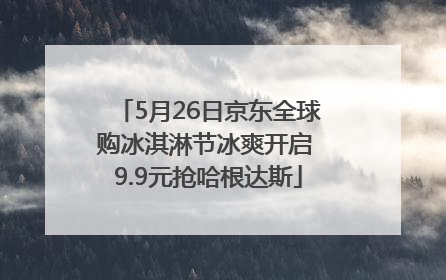 5月26日京东全球购冰淇淋节冰爽开启 9.9元抢哈根达斯