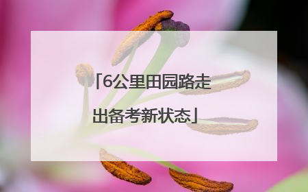 6公里田园路走出备考新状态