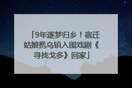 9年逐梦归乡！宿迁姑娘携乌镇入围戏剧《寻找戈多》回家