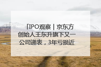 IPO观察｜京东方创始人王东升旗下又一公司递表，3年亏损近50亿元，近8成收入来自同一客户