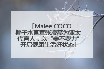 Malee COCO椰子水官宣张凌赫为亚太代言人，以“美不费力”开启健康生活好状态